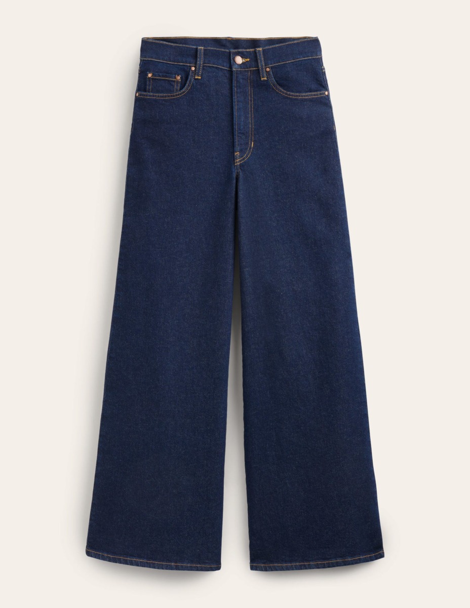 Blue Wide Leg Jeans - Woman - Boden GOOFASH