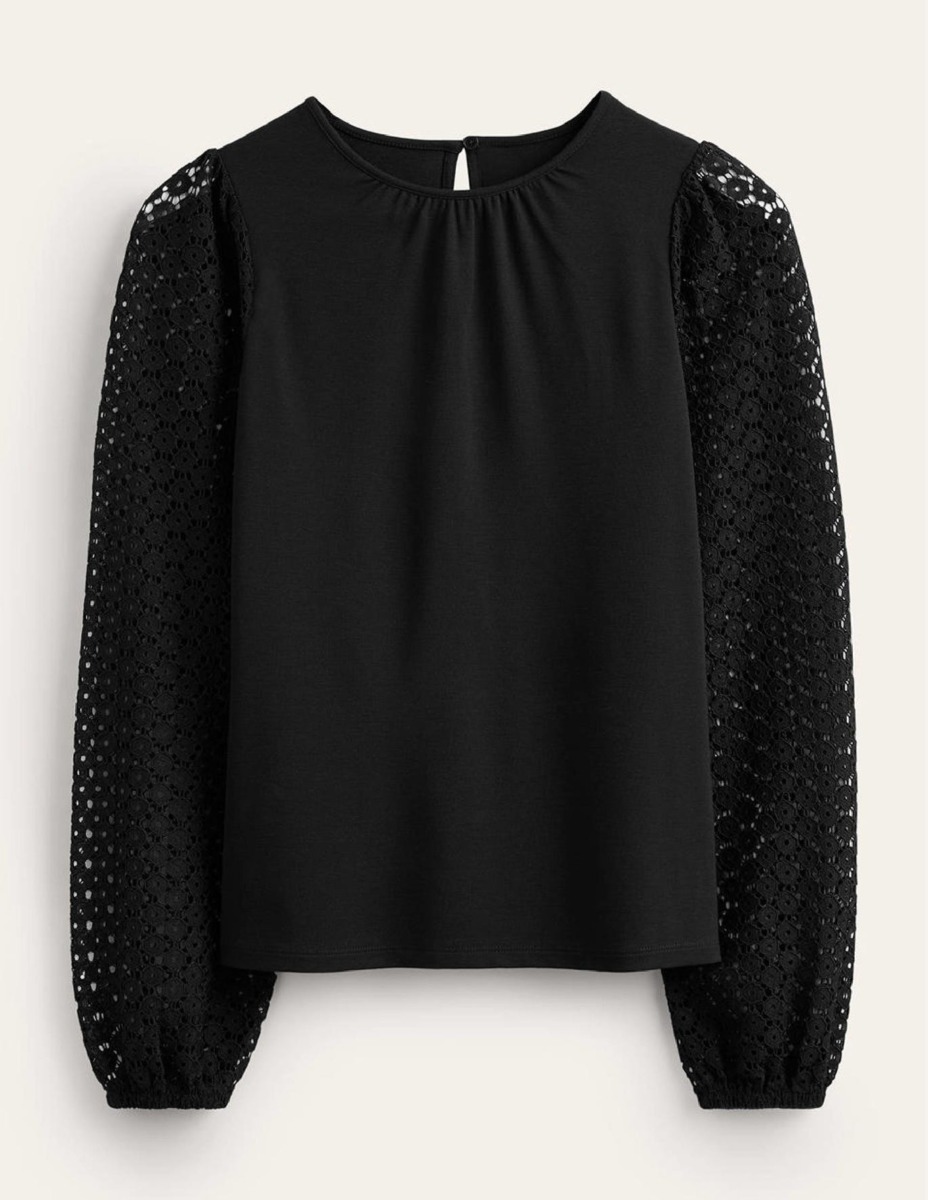 Boden - Black Top for Woman GOOFASH