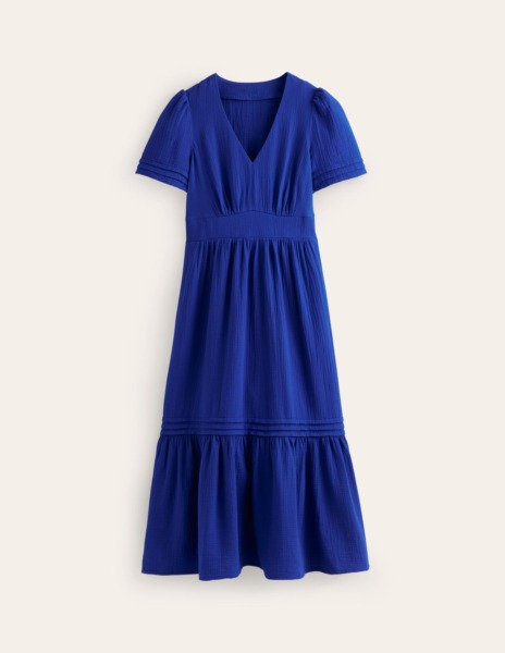 Boden - Blue Ladies Midi Dress GOOFASH