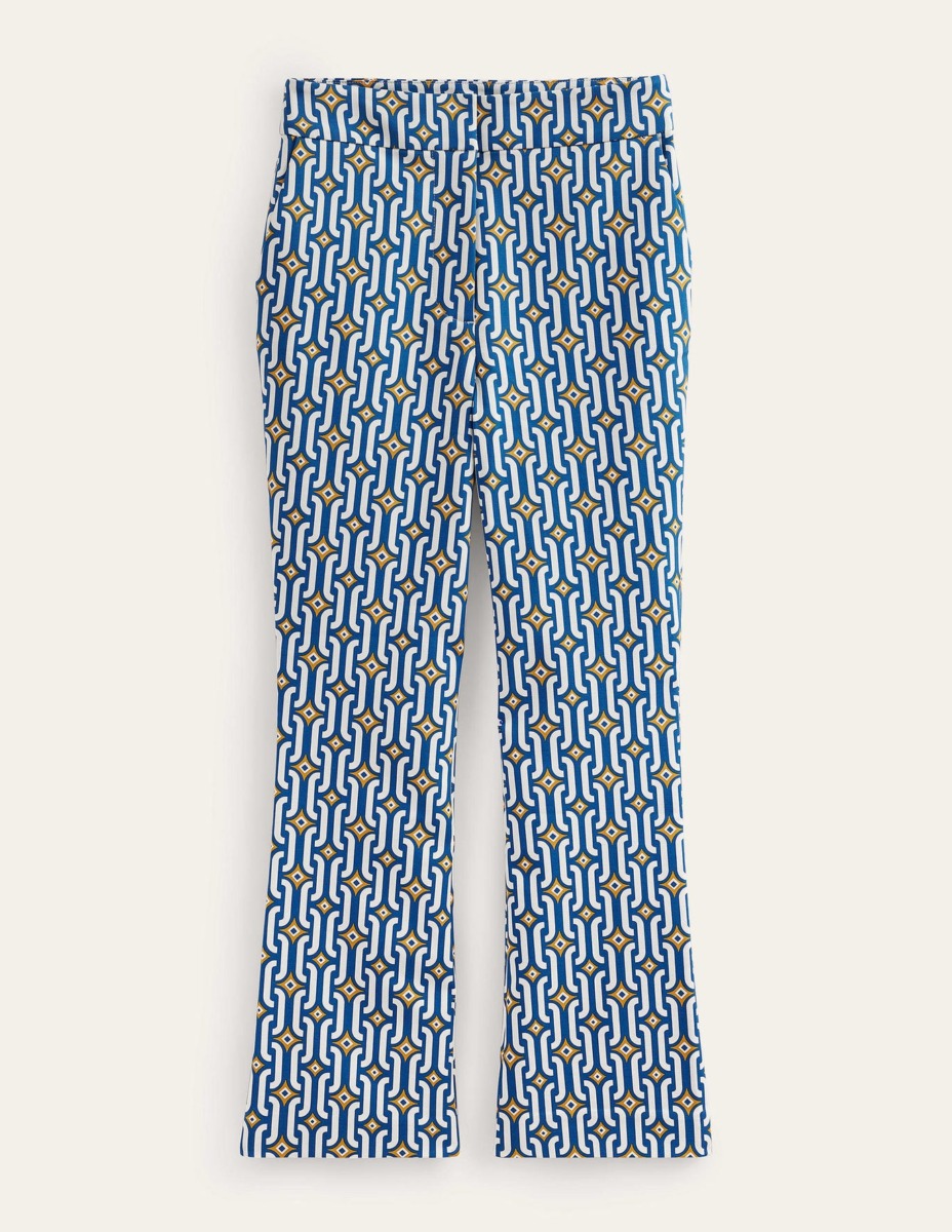 Boden Flared Trousers Blue for Women GOOFASH