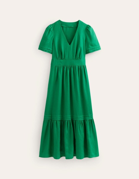 Boden - Green Ladies Midi Dress GOOFASH