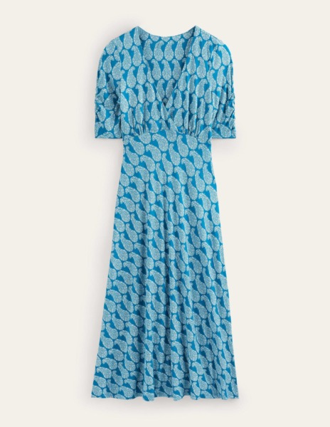 Boden - Ladies Tea Dress - Turquoise GOOFASH