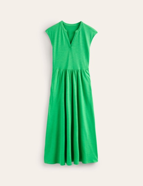 Boden - Lady Midi Dress Green GOOFASH