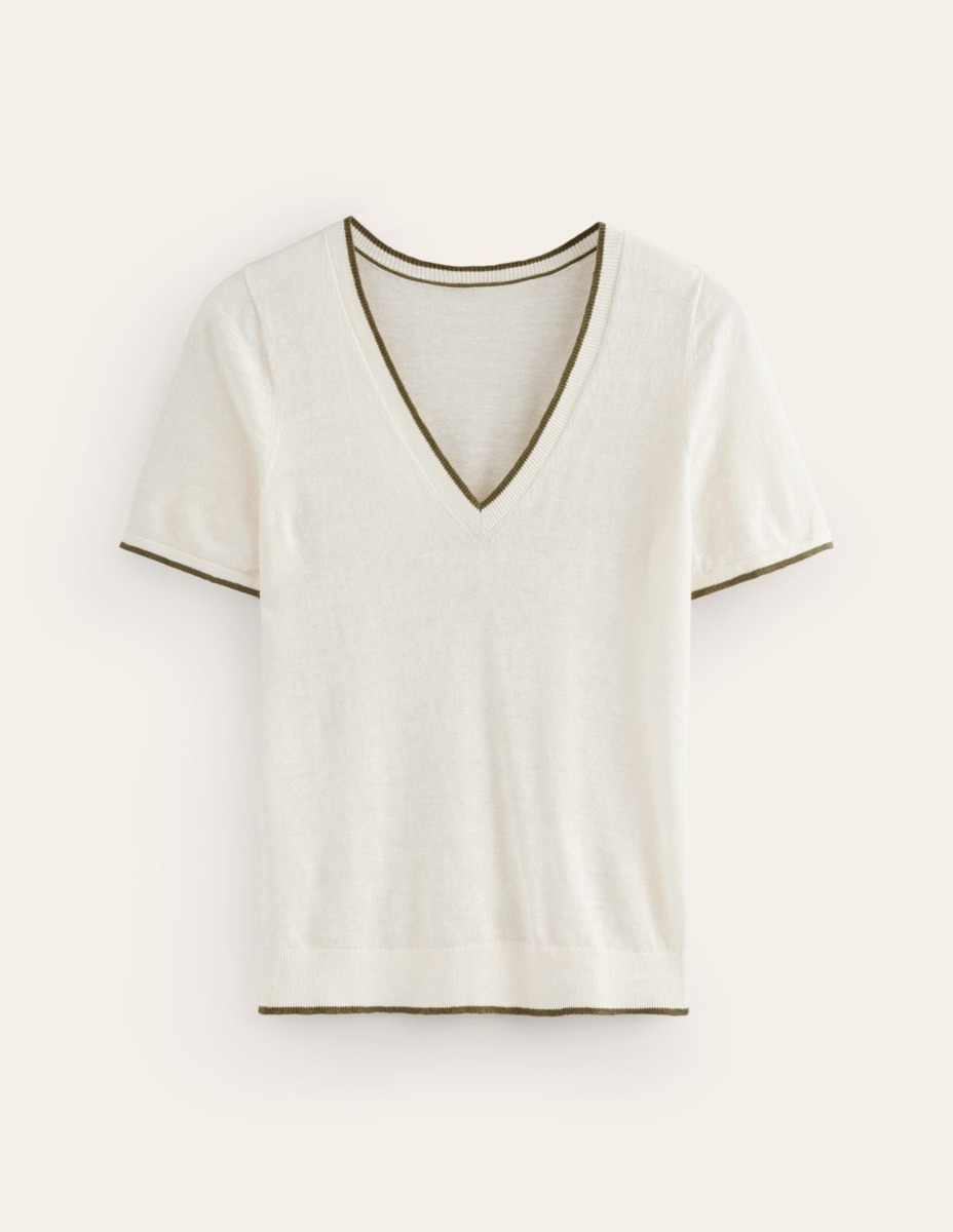 Boden - Lady T-Shirt - Ivory GOOFASH
