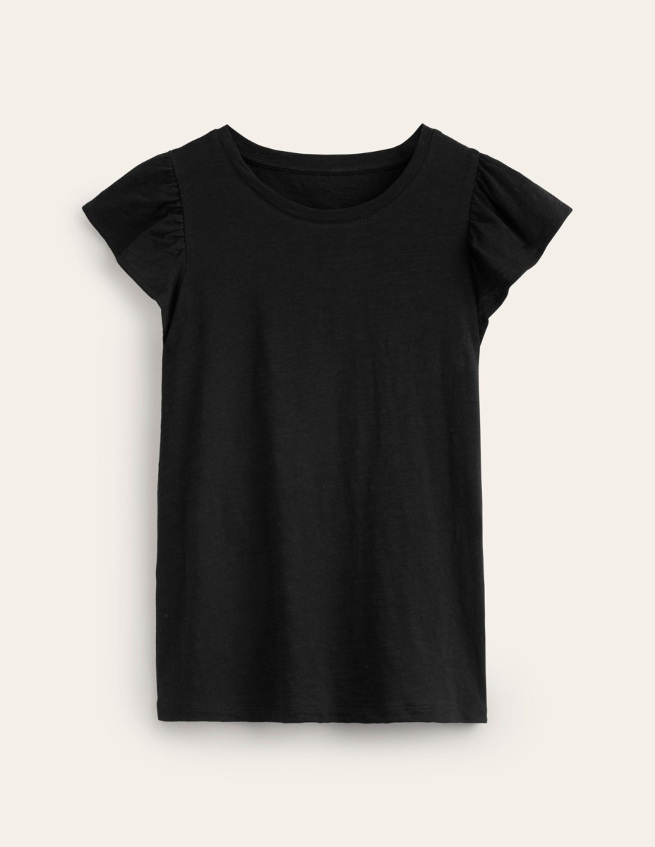 Boden Lady Top in Black GOOFASH