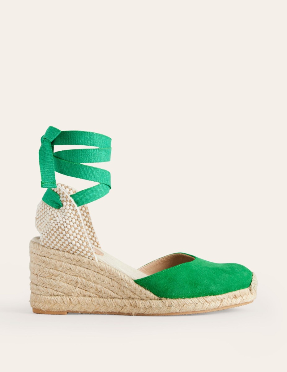 Boden - Lady Wedges Green GOOFASH