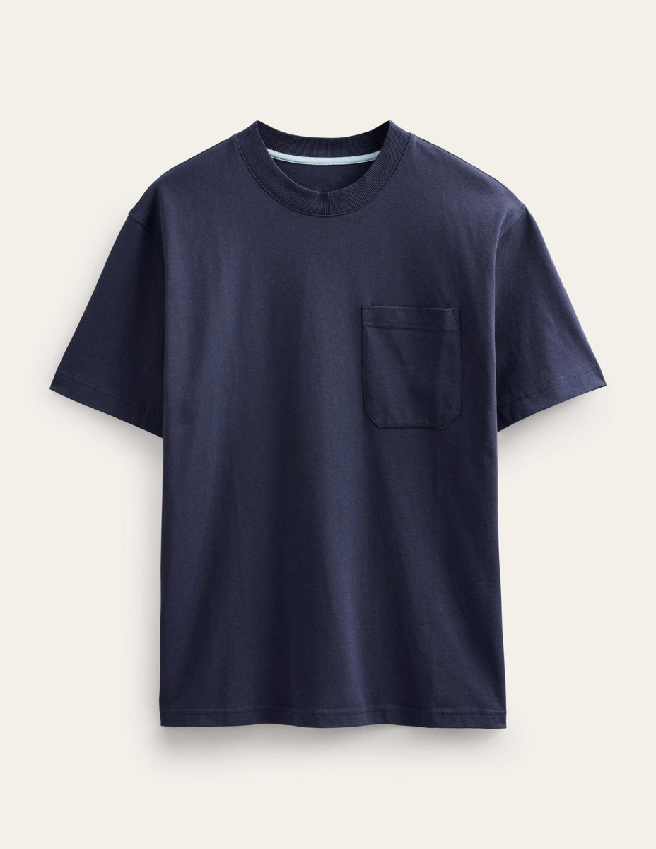Boden - Men's Blue T-Shirt GOOFASH