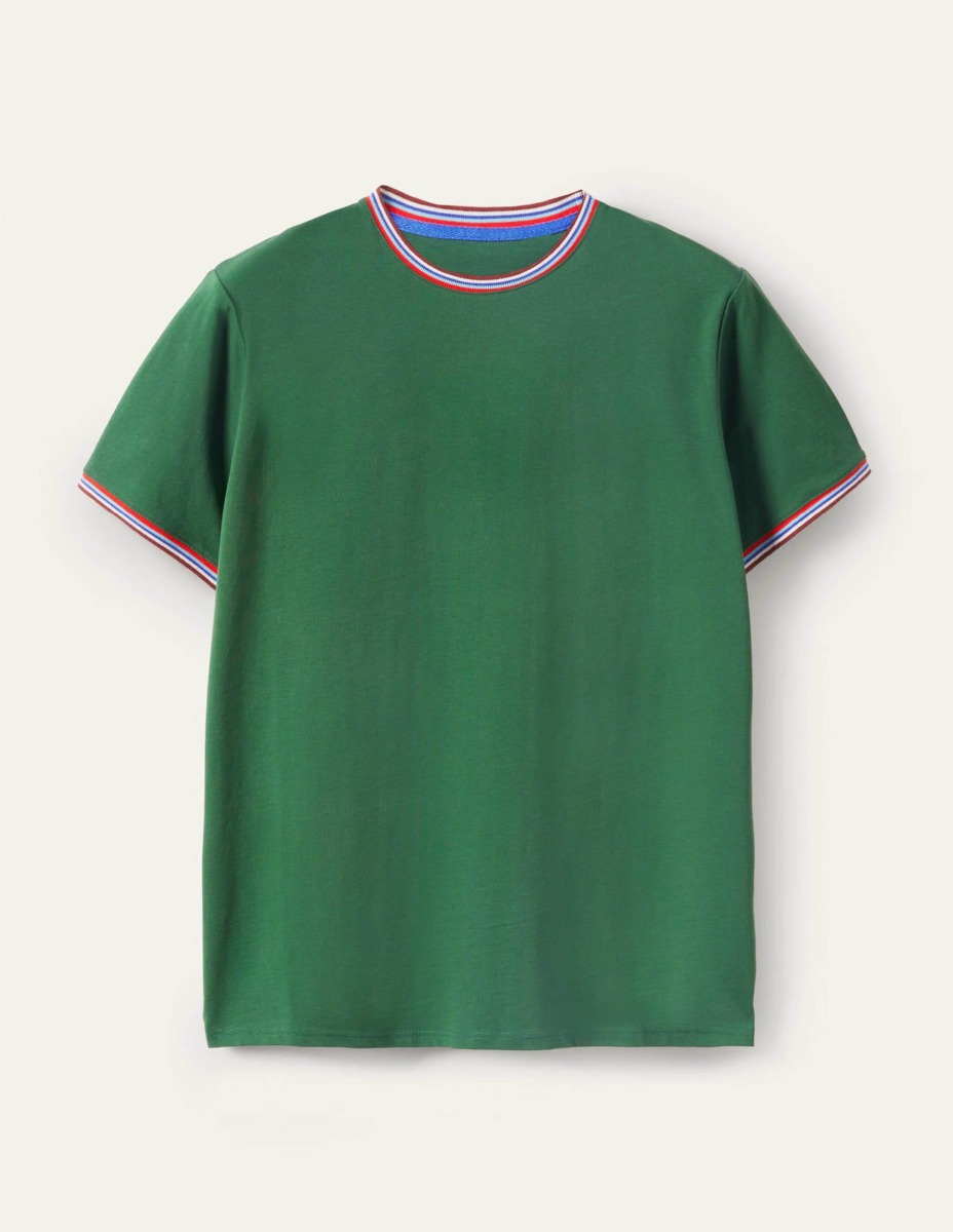 Boden - Mens T-Shirt Green GOOFASH