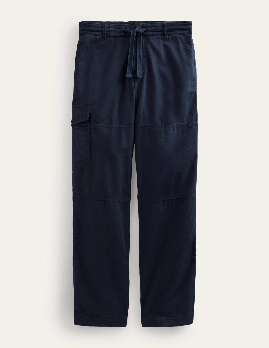 Boden Men's Trousers in Blue GOOFASH