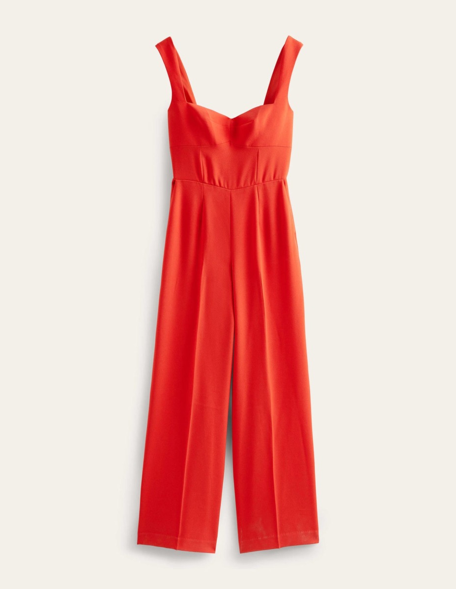 Boden - Red Woman Jumpsuit GOOFASH