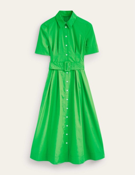 Boden Shirt Dress Green Women GOOFASH