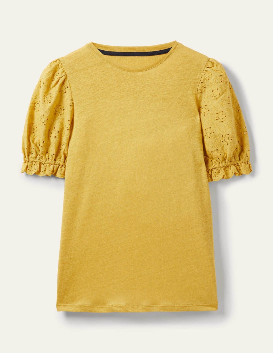 Boden T-Shirt in Yellow for Women GOOFASH