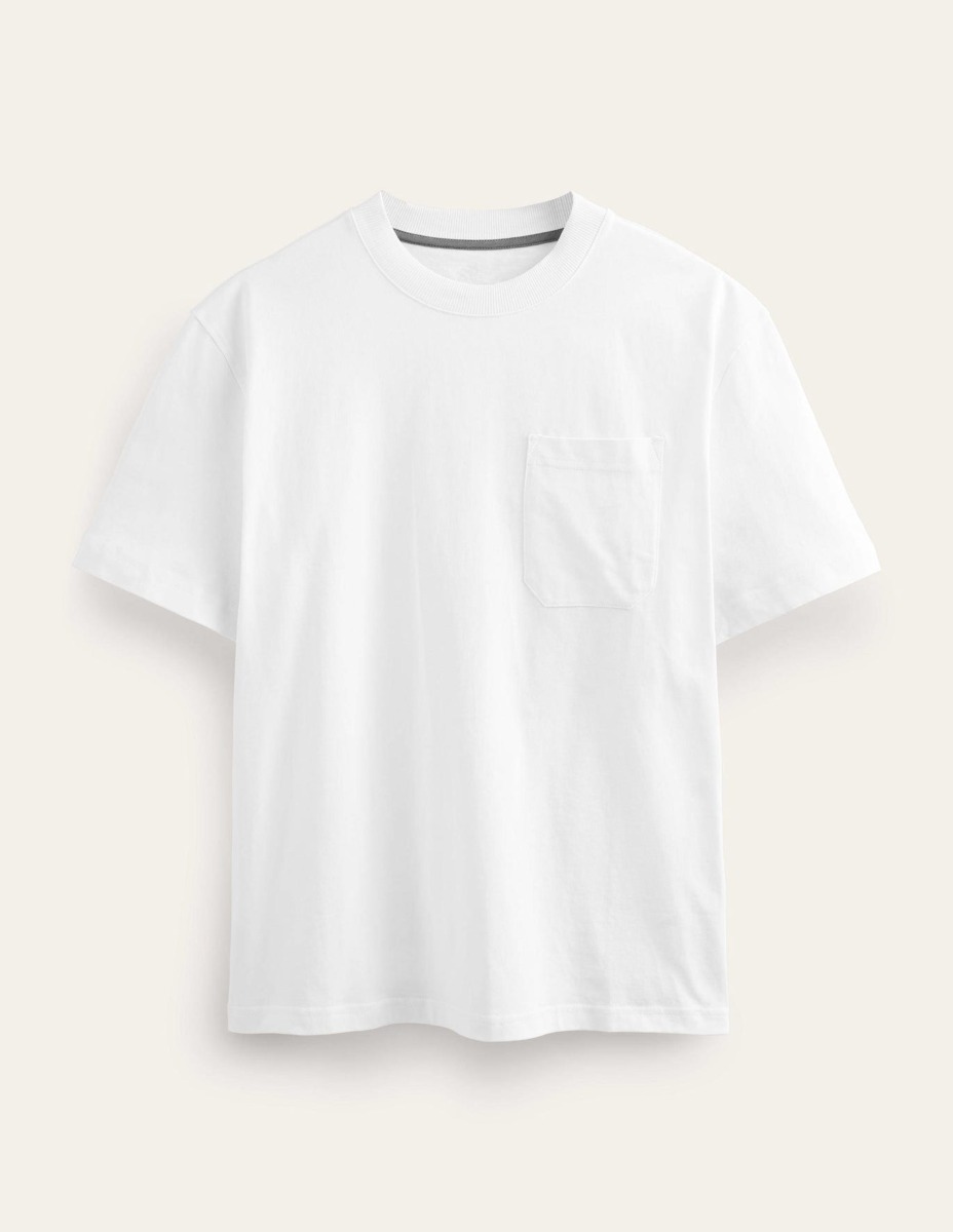 Boden White Men's T-Shirt GOOFASH