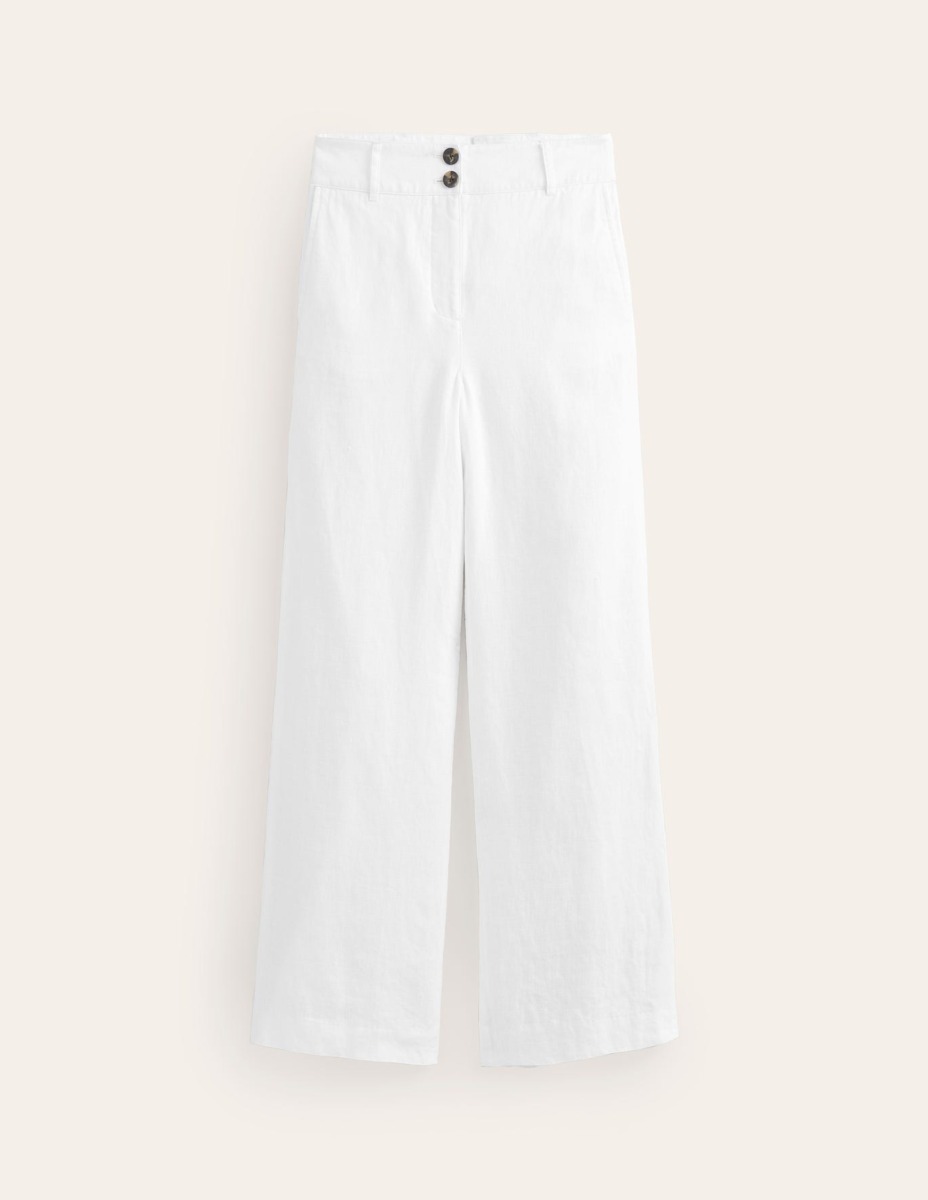 Boden - White - Women's Trousers GOOFASH