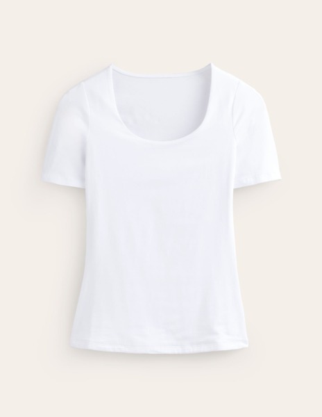 Boden Woman T-Shirt in White GOOFASH