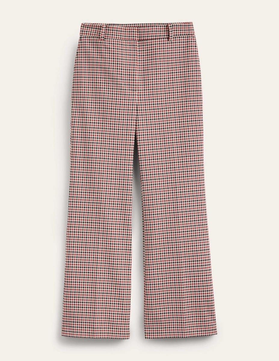 Boden - Women's Checked Trousers GOOFASH