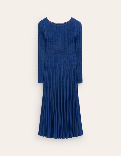 Boden Women's Knitted Dress Blue GOOFASH