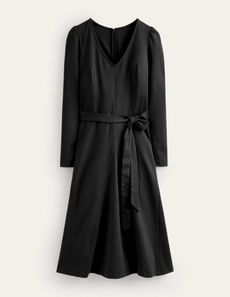 Boden Womens Midi Dress in Black GOOFASH