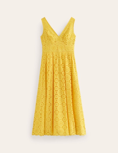 Boden - Womens Midi Dress in Yellow GOOFASH