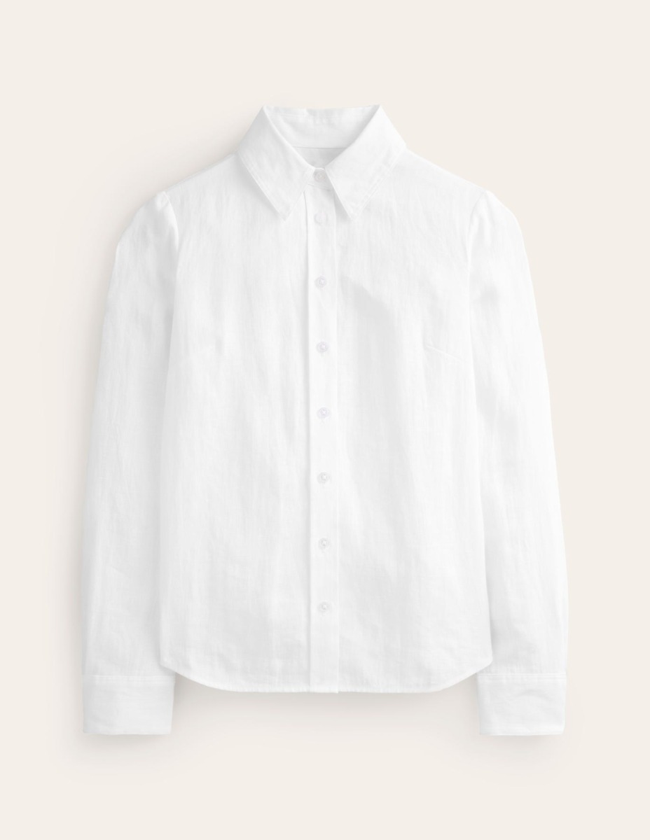 Boden Womens Shirt in White GOOFASH