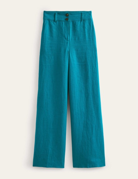Boden - Women's Trousers Turquoise GOOFASH