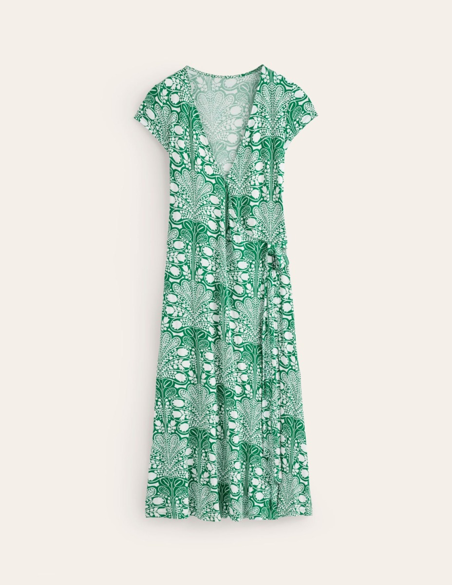 Boden Women's Wrap Dress Green GOOFASH