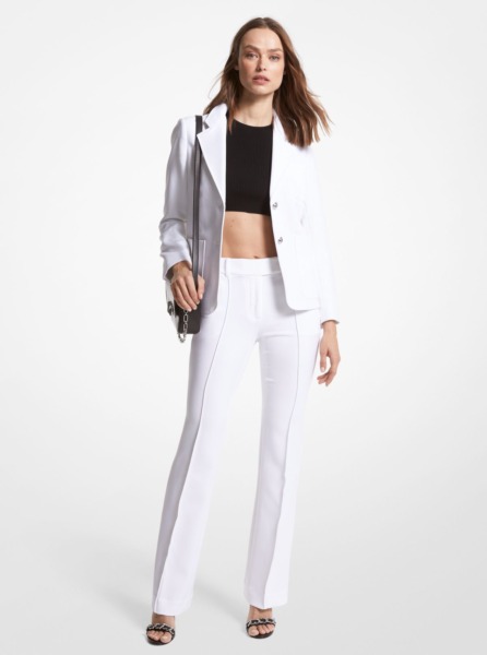 Bootcut Trousers in White Michael Kors GOOFASH