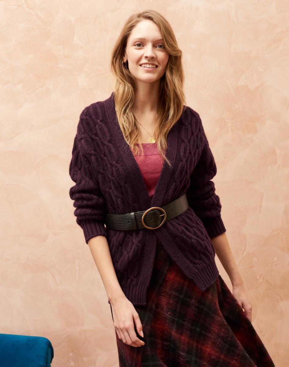 Brora - Purple - Woman Cardigan GOOFASH
