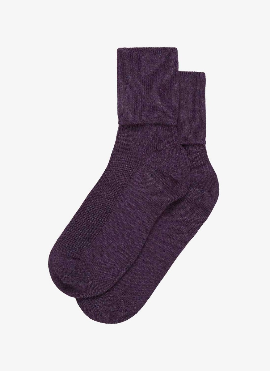 Brora Woman Socks Purple GOOFASH