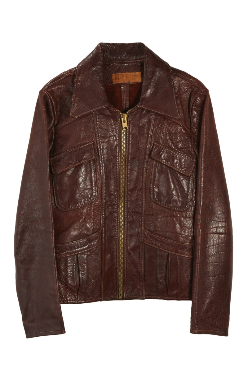 Brown Leather Jacket at WGACA GOOFASH