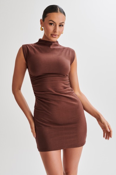 Brown - Mini Dress - Woman - Meshki GOOFASH