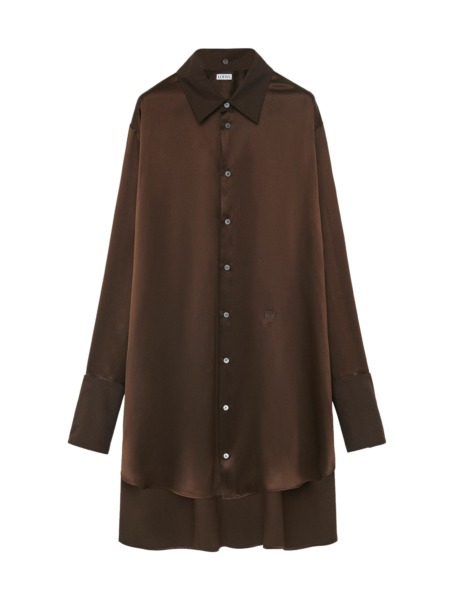 Brown Shirt Dress - Suitnegozi GOOFASH