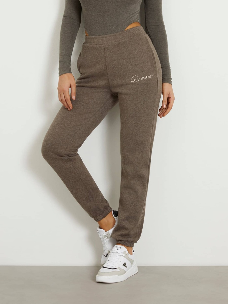 Brown Women's Sweatpants - Guess GOOFASH