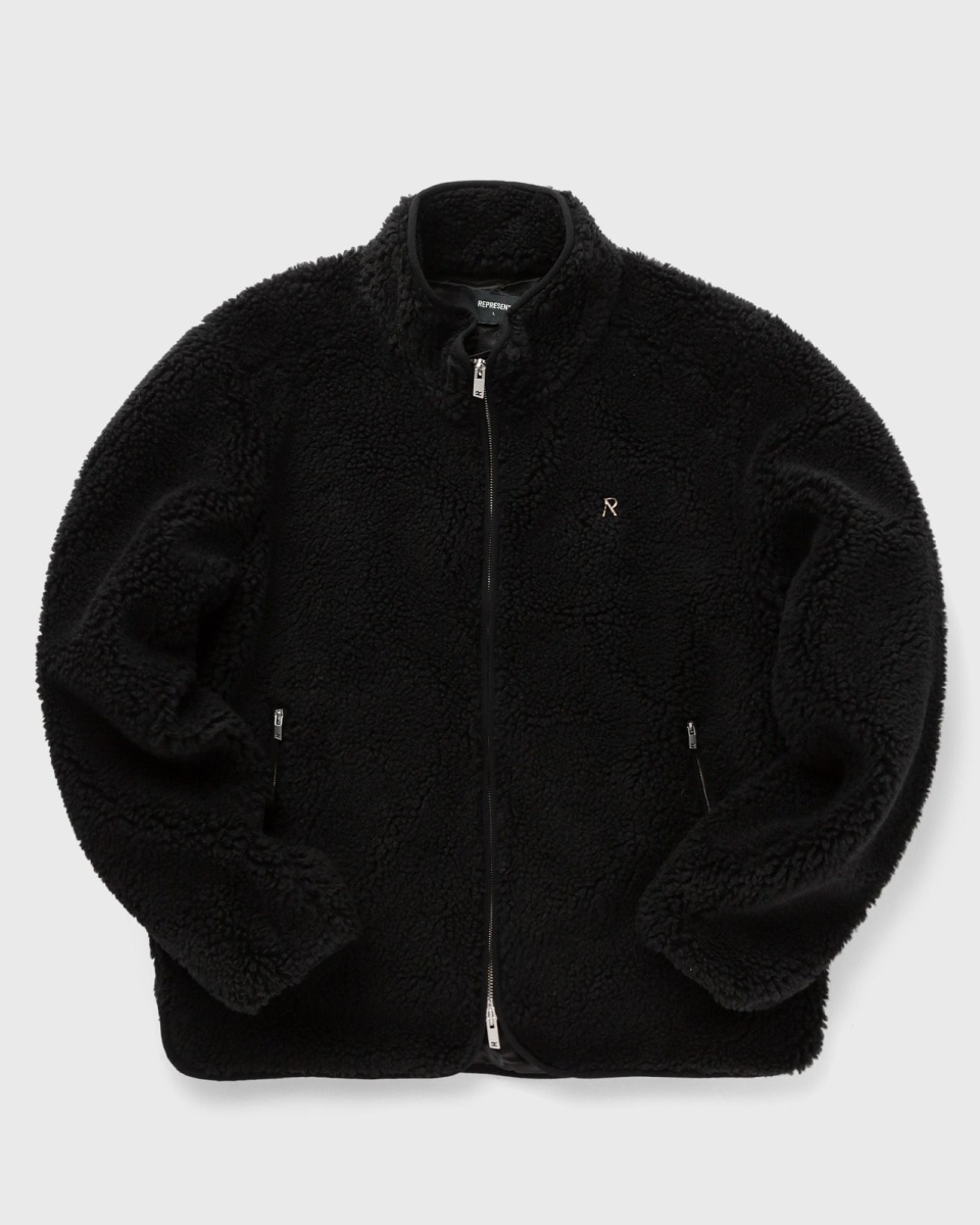 Bstn - Mens Fleece Jacket in Black - Represent GOOFASH