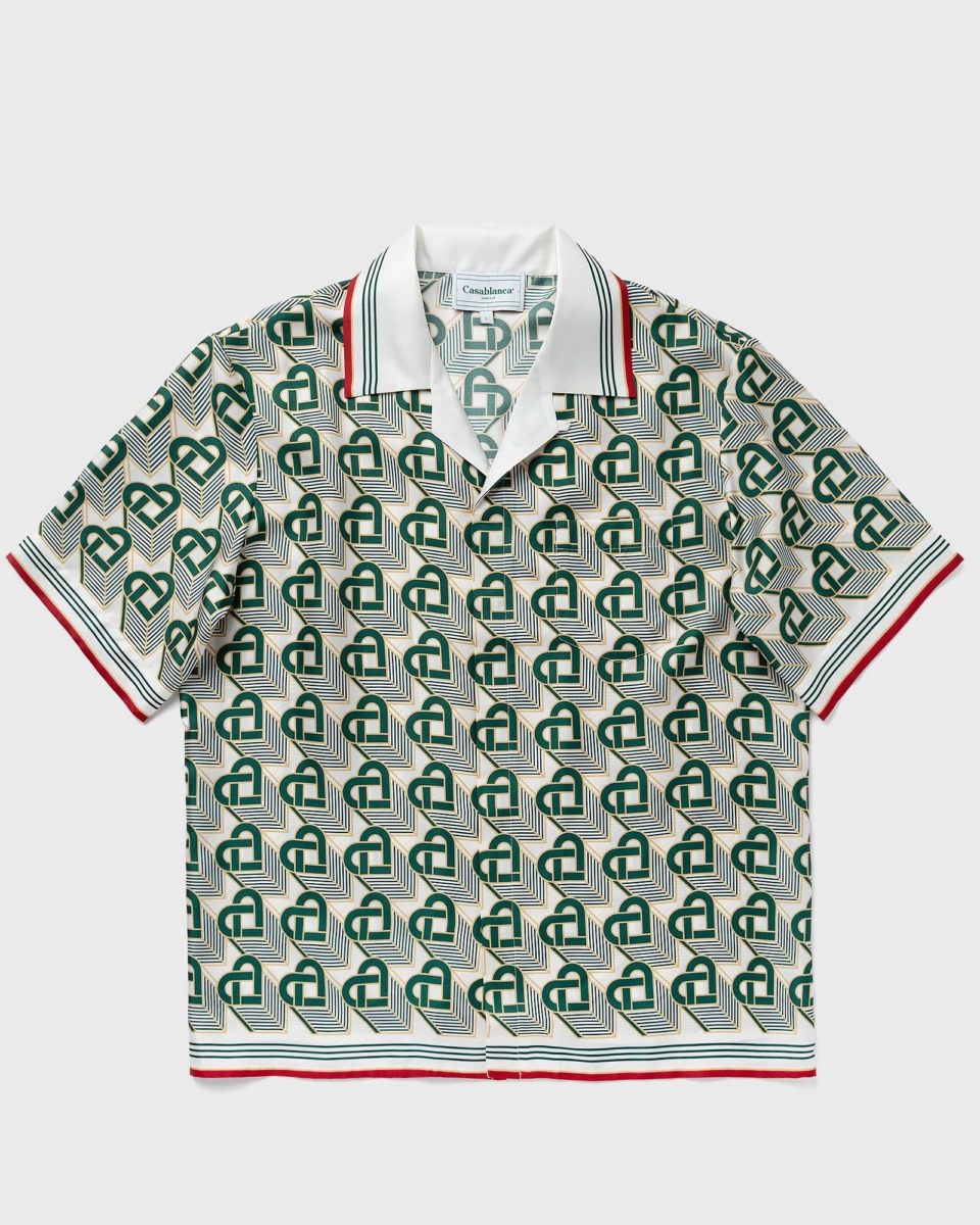 Bstn - Short Sleeve Shirt Green for Man from Casablanca GOOFASH