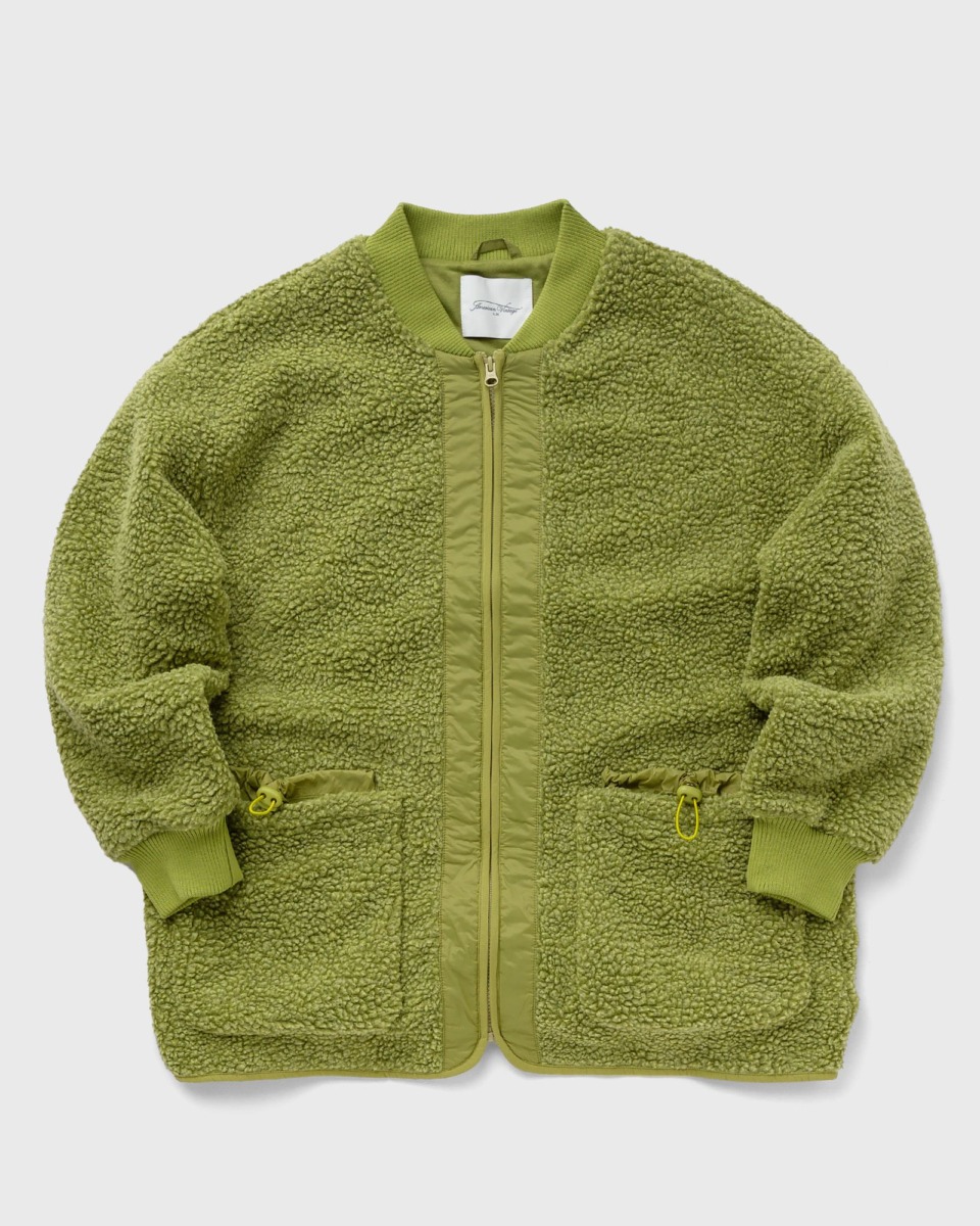 Bstn - Womens Fleece Jacket Green - American Vintage GOOFASH