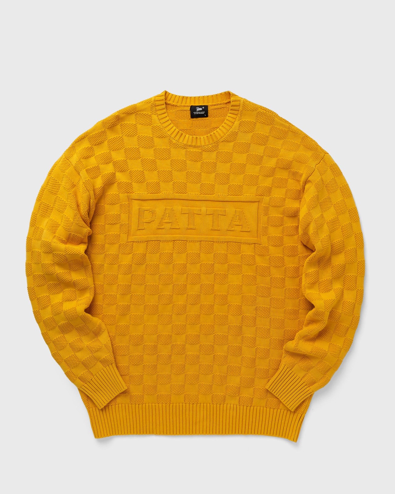 Bstn Yellow Man Knitted Sweater Patta GOOFASH