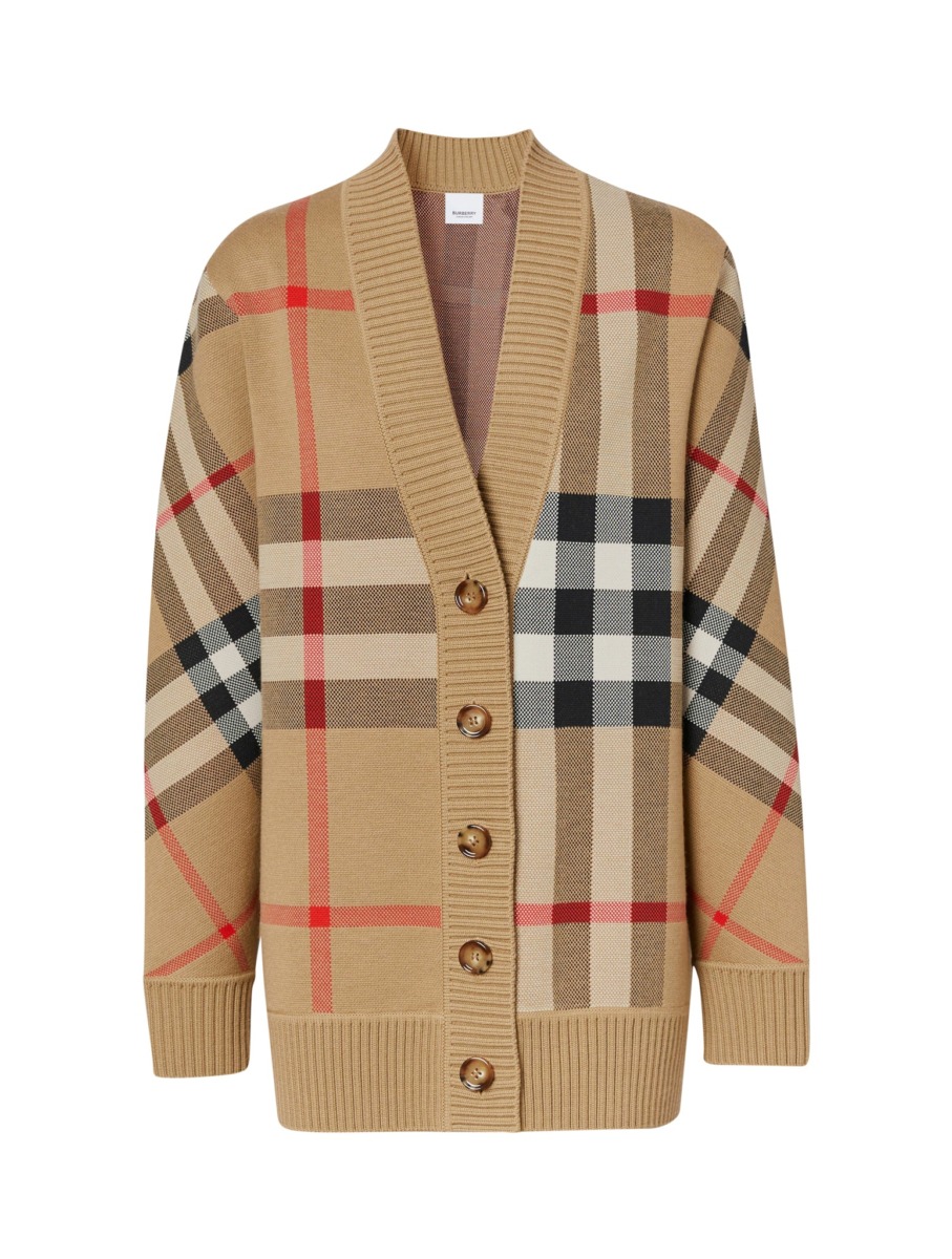 Burberry Checked Cardigan for Women from Suitnegozi GOOFASH