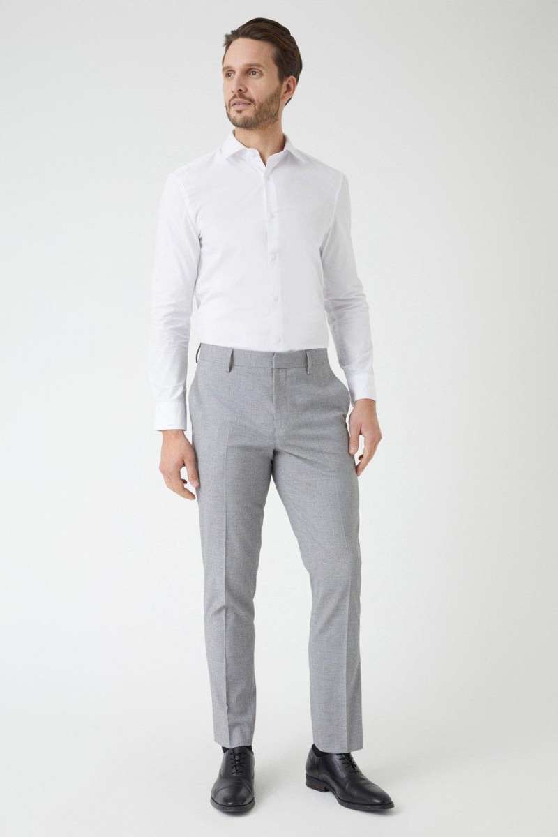 Burton - Gents Suit Trousers Grey GOOFASH