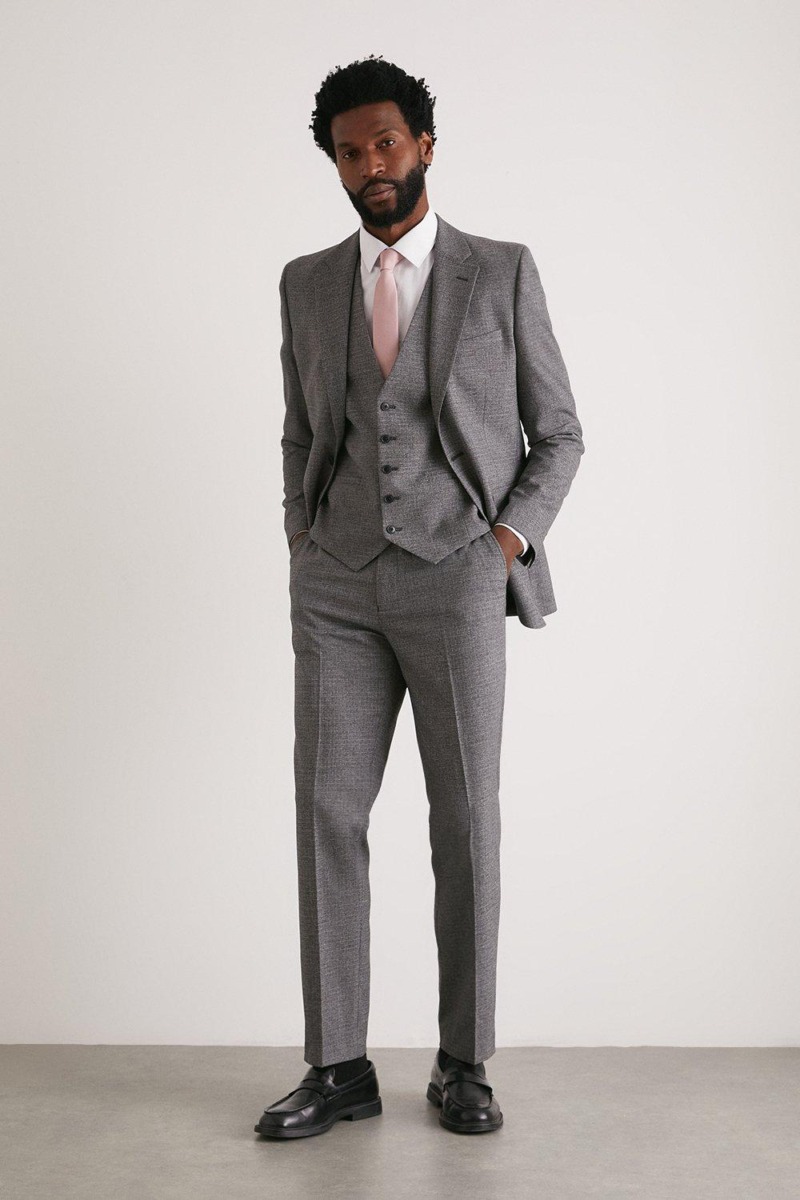 Burton - Mens Suit Trousers Grey GOOFASH