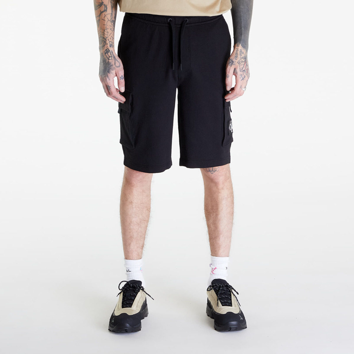 Calvin Klein Mens Black Shorts from Footshop GOOFASH
