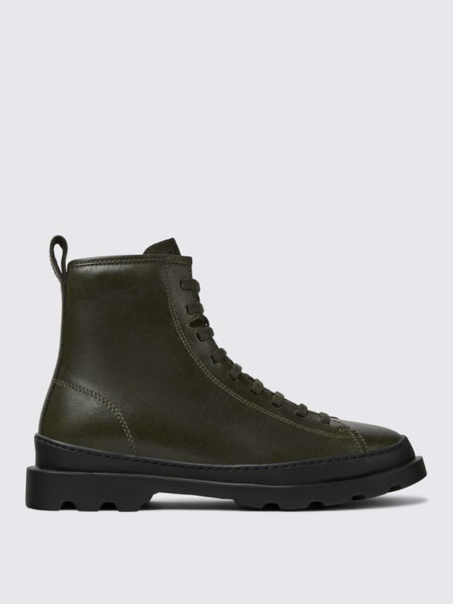 Camper Flat Boots in Green for Women by Giglio GOOFASH