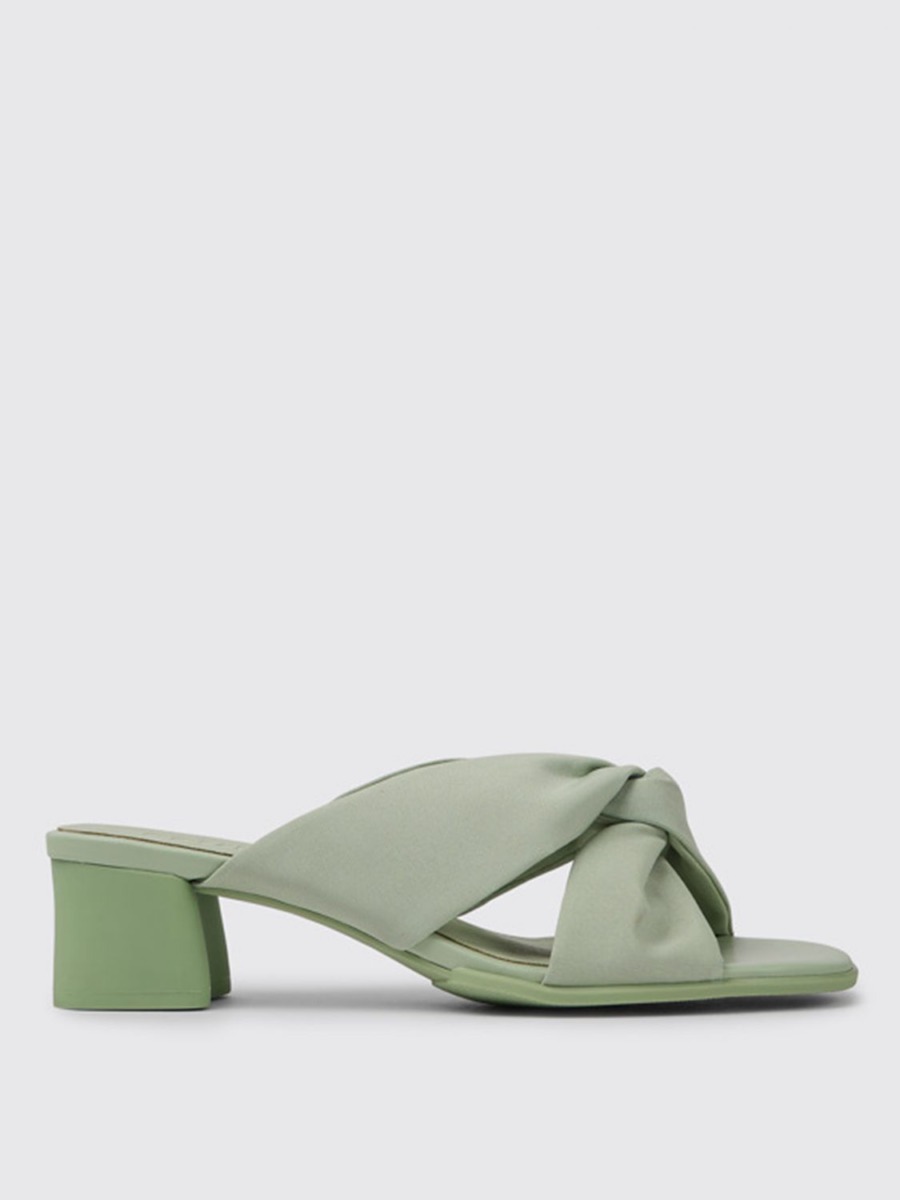 Camper - Flat Sandals in Green Giglio Woman GOOFASH
