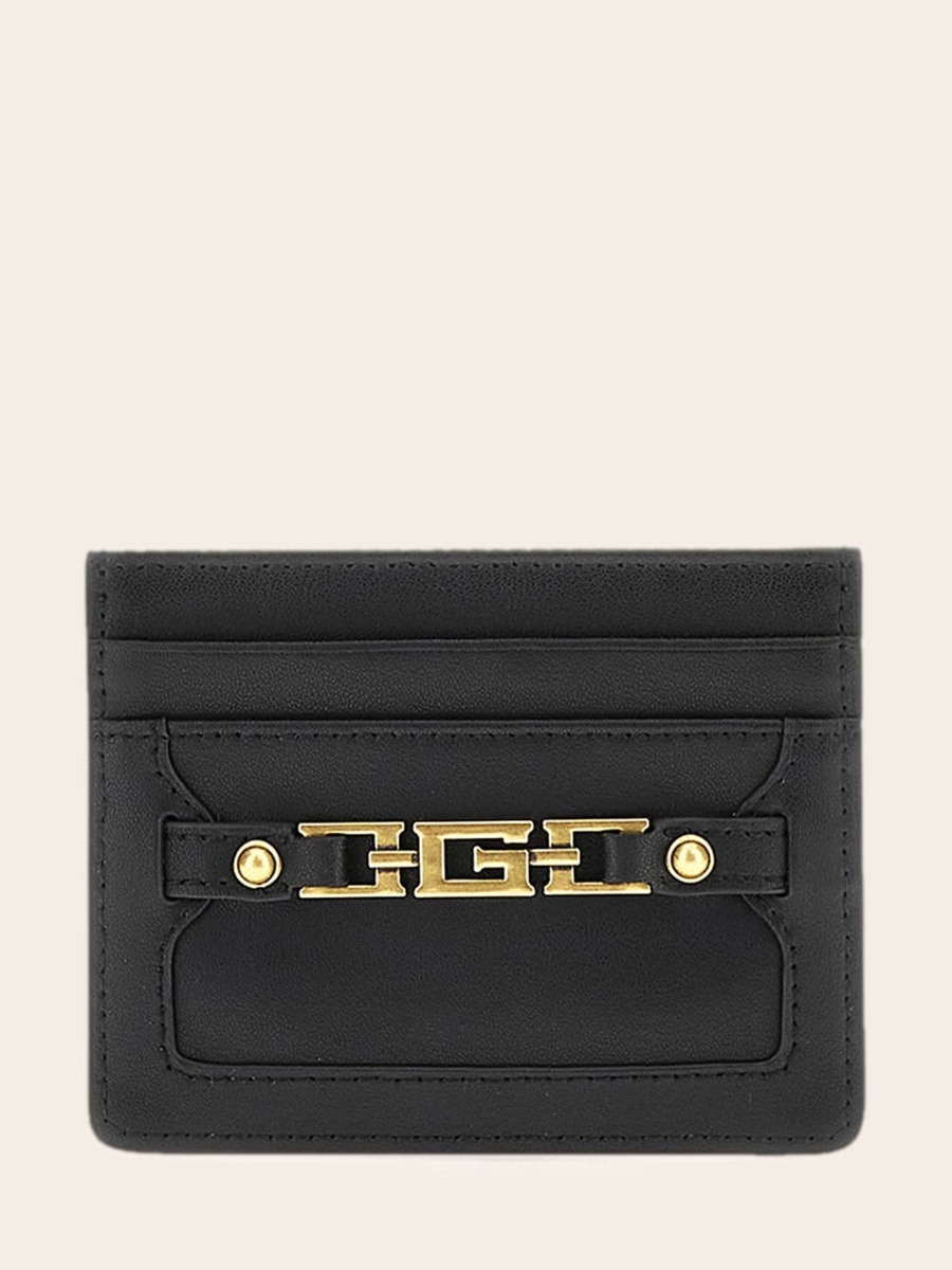 Card Holder in Black - Woman - Guess GOOFASH