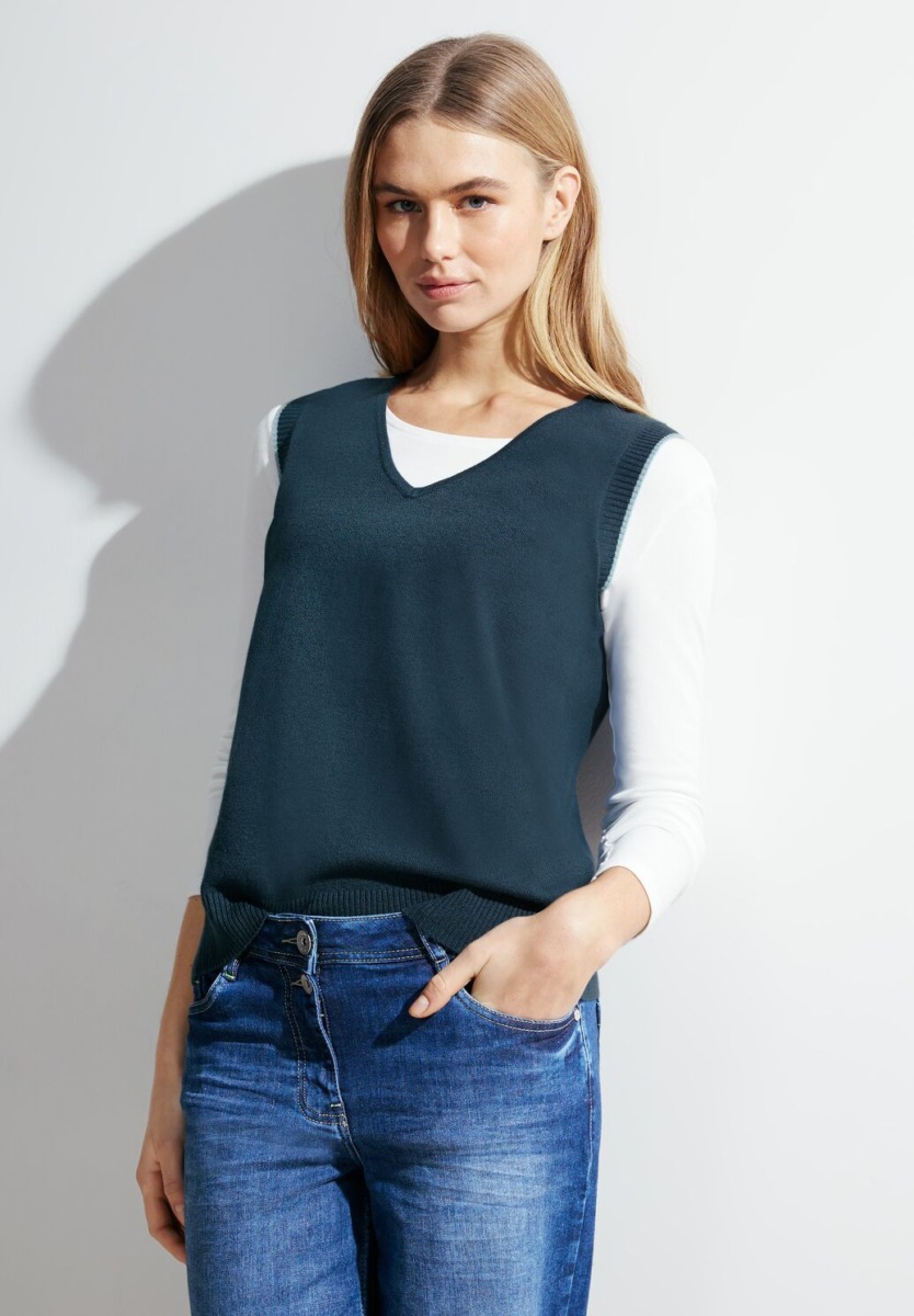 Cecil - Blue - Ladies Sweater GOOFASH