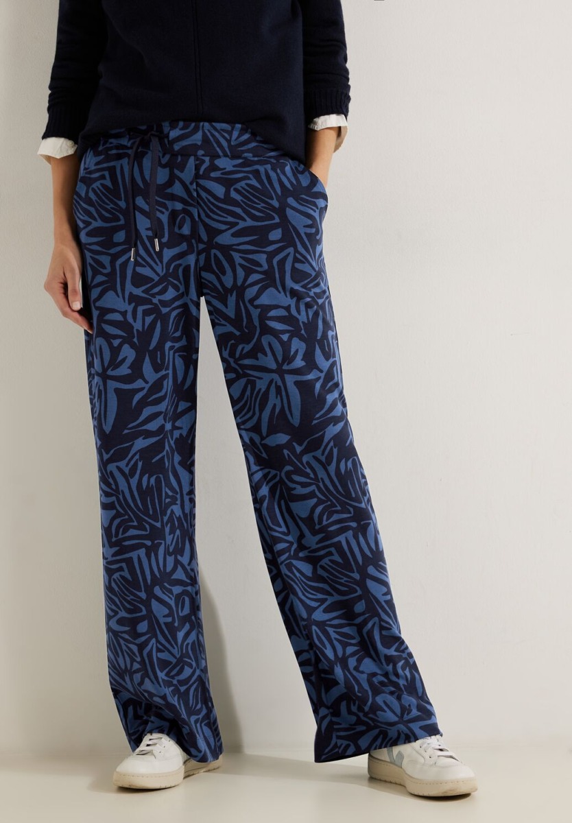 Cecil - Blue Womens Trousers GOOFASH