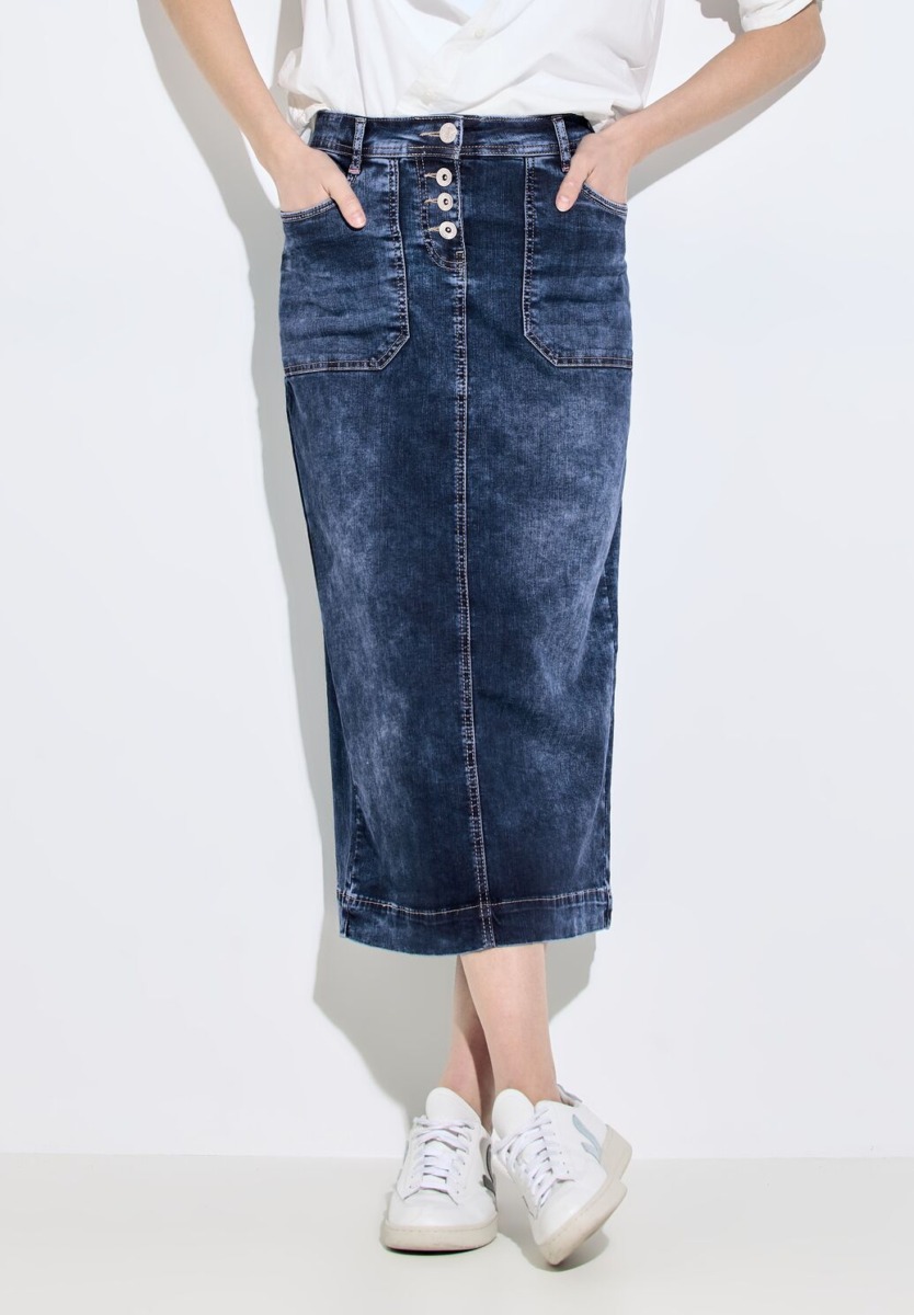 Cecil Ladies Jeans Skirt in Blue GOOFASH