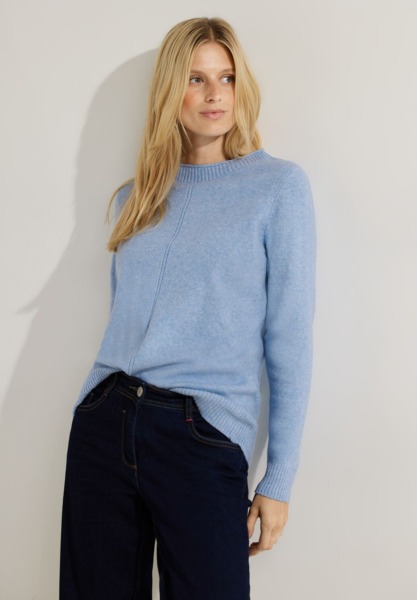 Cecil - Ladies Knitted Sweater Blue GOOFASH