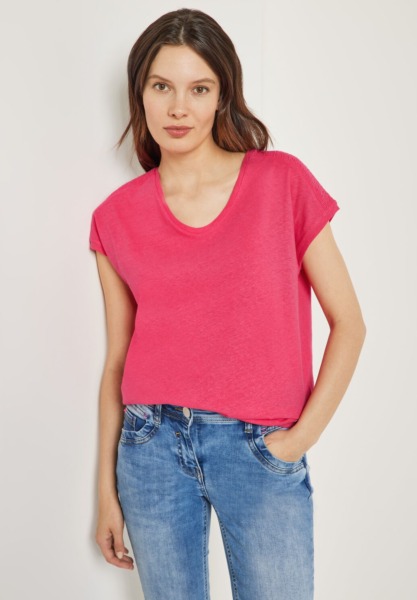 Cecil Ladies Pink T-Shirt GOOFASH