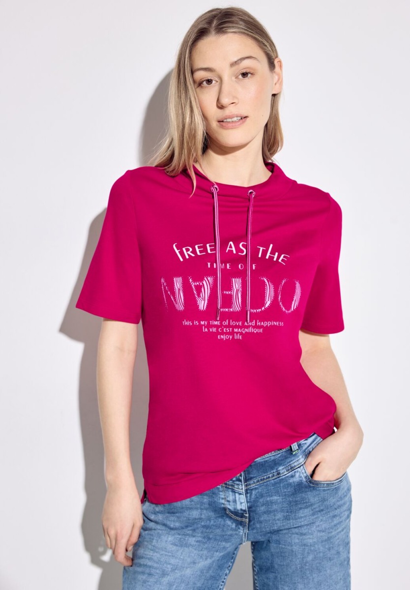 Cecil - Lady Pink T-Shirt GOOFASH